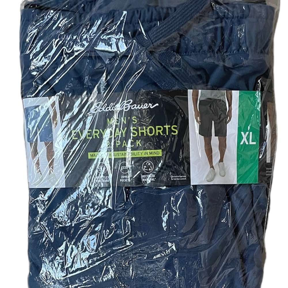 Men's Shorts 2-Pack, Eddie Bauer, XL, Black & Gray, NWT - Picture 5 of 6